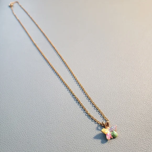 3/$15 5/$20 Vintage Y2K Gold Plated Colourful Sparkle Glitter Butterfly Necklace - Picture 6 of 11